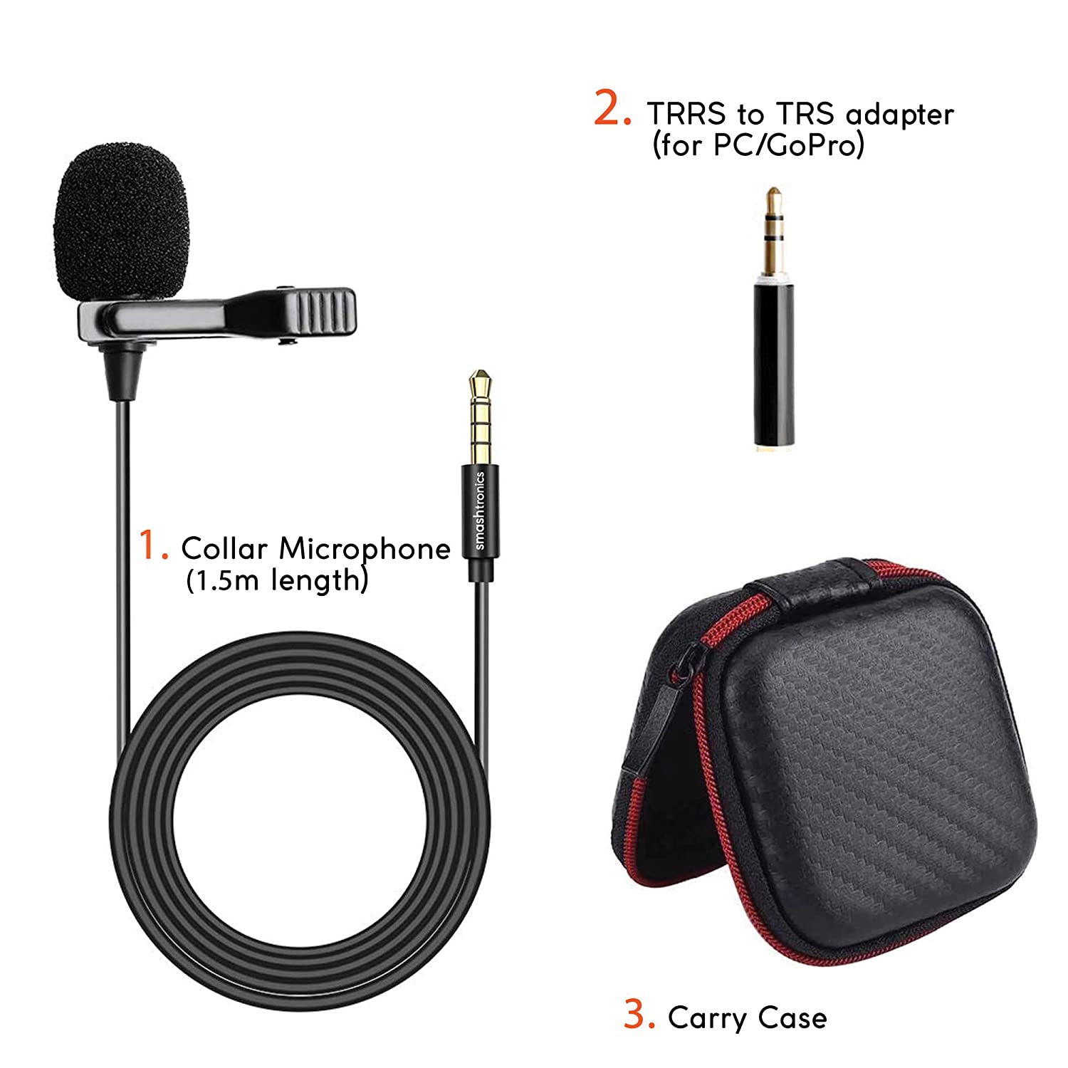 Samtronics Collar Microphone For Recording Youtube Instagram Live For Mobile And Laptop Pc