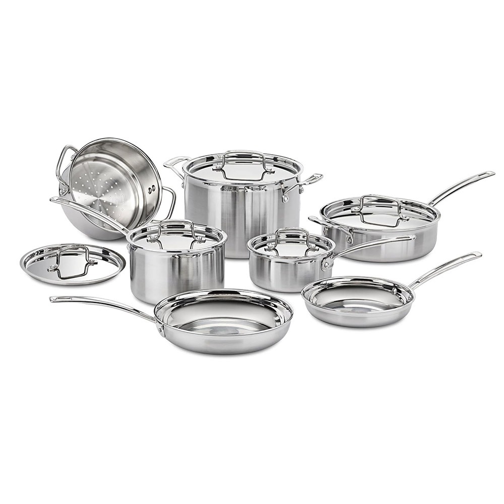 Cuisinart Fba Mcp 12N Stainless Steel Cookware Set 12 Piece Silver
