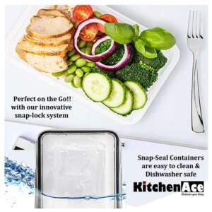 Modern kitchen organization with Fridge Containers - Food Storage Box by KITCHENACE.