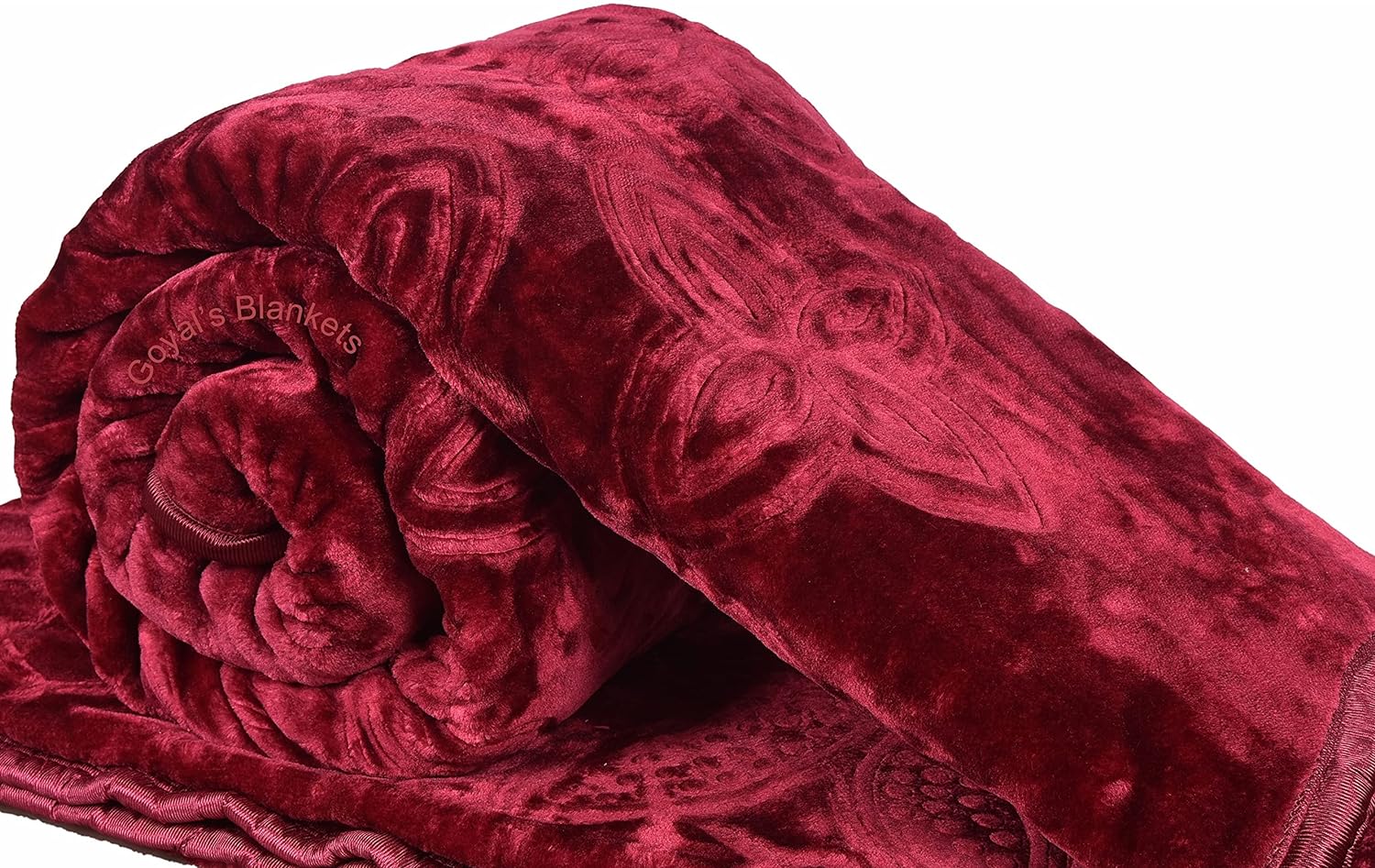 Goyals Mink Polyester 500Tc Super Soft Blanket Double Bed 87 X 85 Maroon Thermal