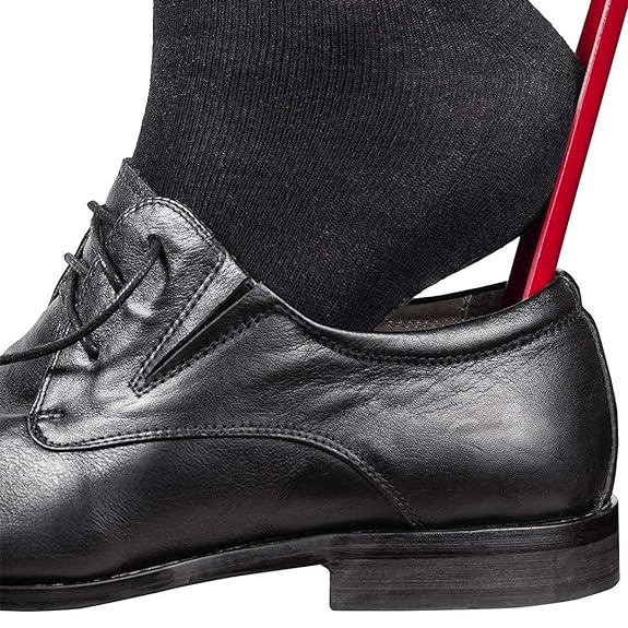 Skudgear 20-Inch Long Shoe Horn in Elegant Black Design - The Ultimate Shoe-Wearing Convenience