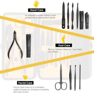 Nail Accessories Tool Kit - A comprehensive set of grooming tools for achieving salon-quality nails at home.