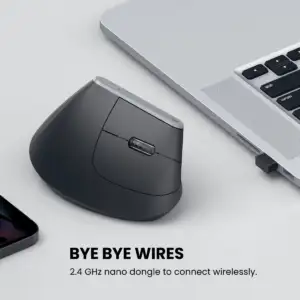 Portronics Toad Ergo Wireless Vertical Ergonomic Mouse - Enhanced Comfort and Precision