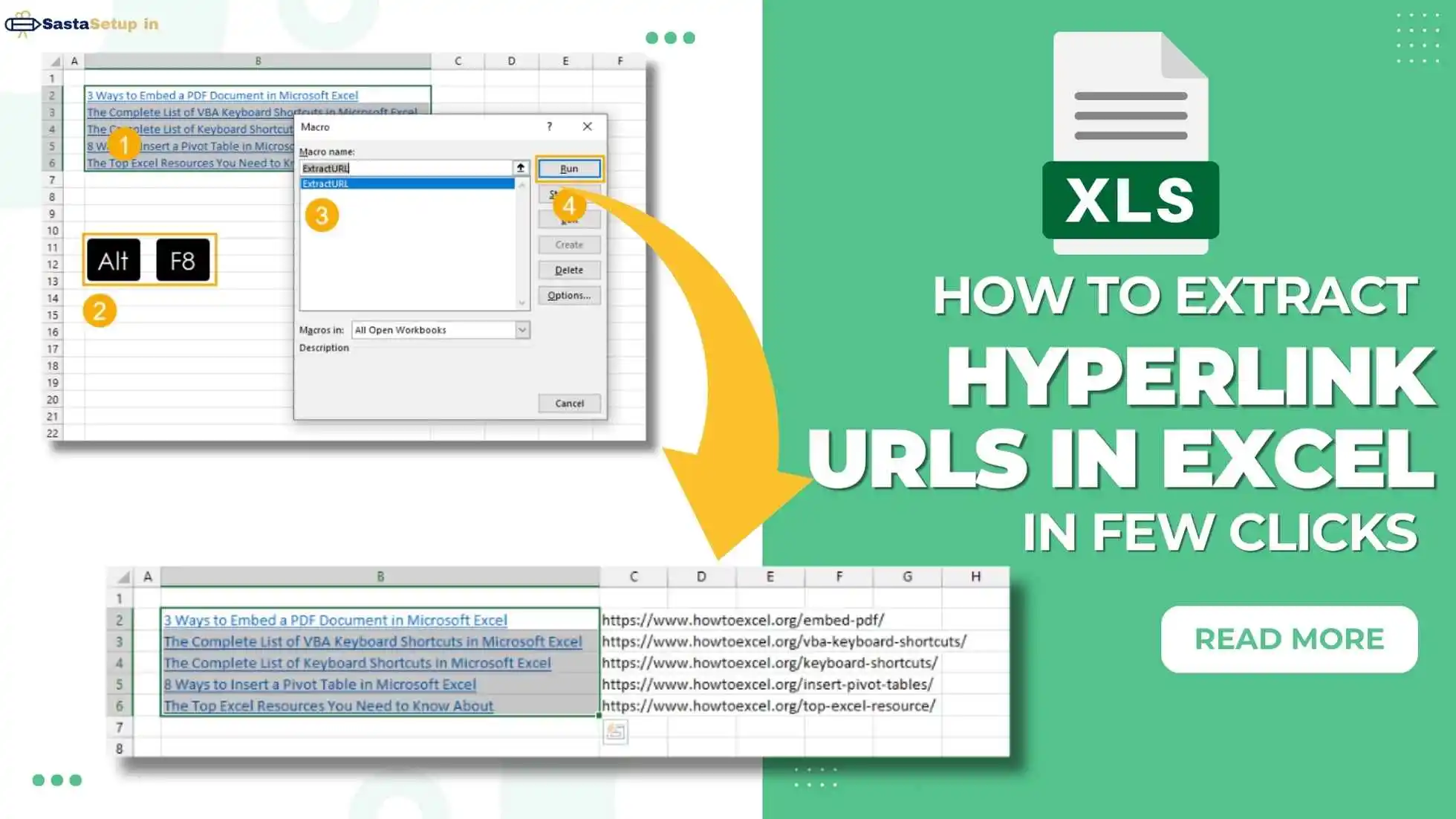 How To Extract Hyperlink Urls In Microsoft Excel