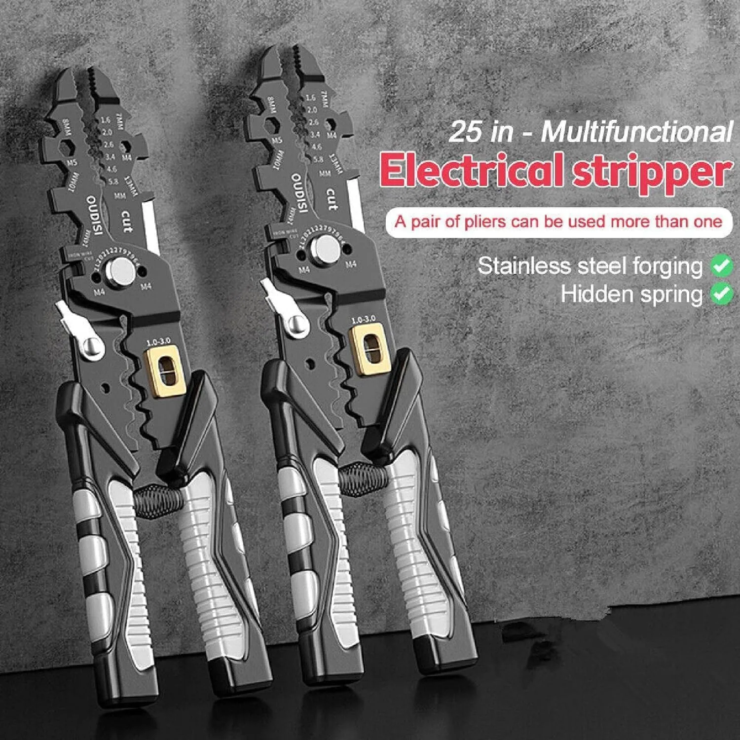 Multifunctional Wire Stripper : Must-Have Electrician Tool 1 Multifunctional Wire Stripper - Must-Have Electrician Tool