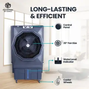 Thar Air Cooler - Stay cool this summer with Novamax Rambo 100 L Heavy Duty Desert Air Cooler!