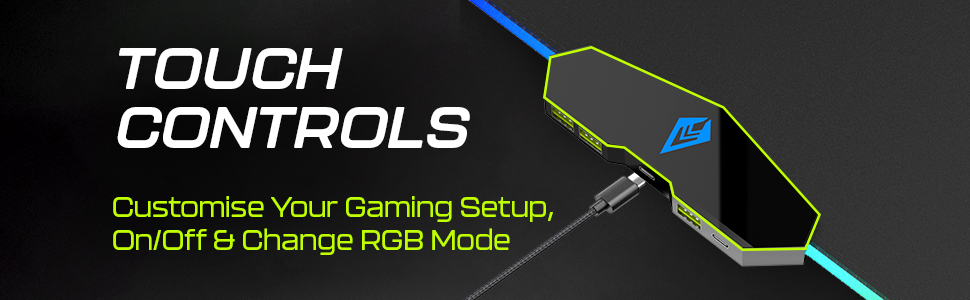 Rgb Gaming Mouse Pad With Customizable Lighting And High-Performance Surface.