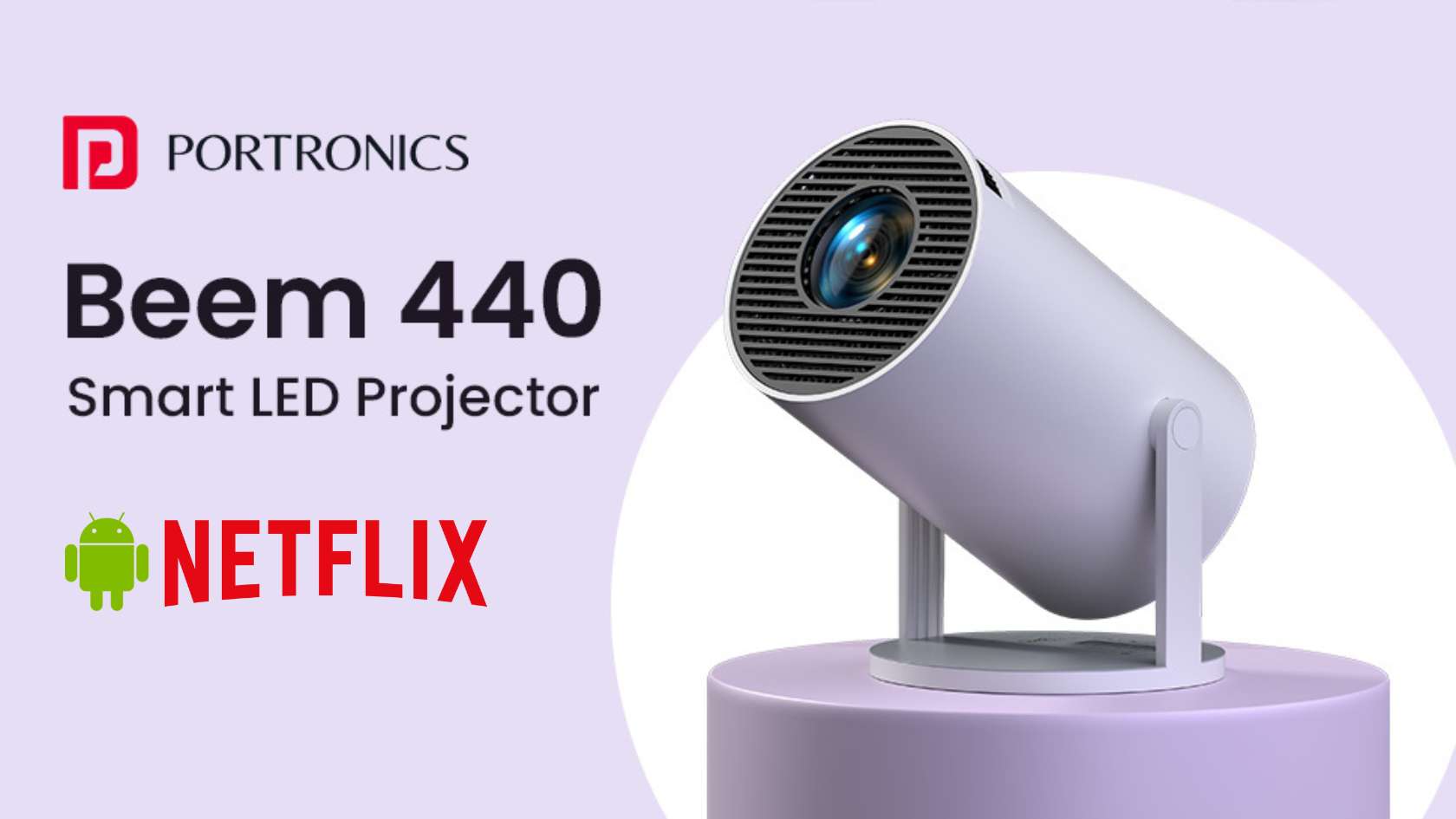 Portable Android Smart Led Projector - Portronics Beem 440 Review Cover